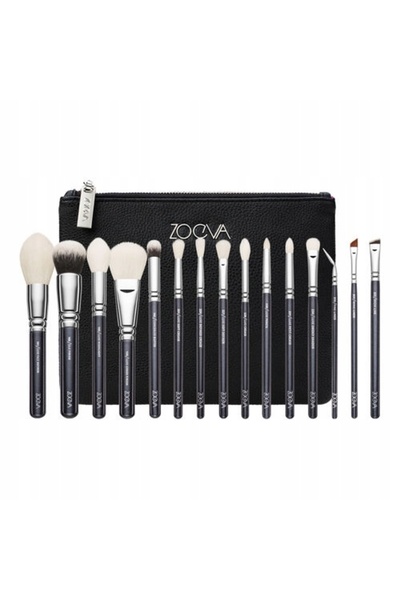 NO BRAND ZOEVA Luxe Set complet de pensule de machiaj 15 bucăți + ETUI