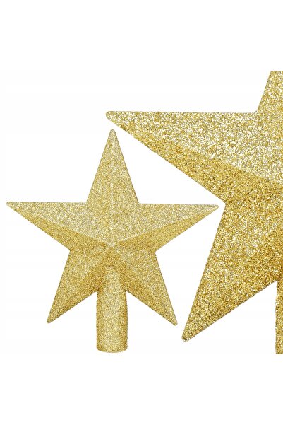 Springos Ornament pentru bradul de Crăciun, stea aurie, incasabilă, decorațiu...