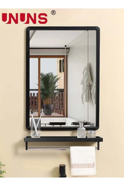 Generic Bathroom Mirror With Shelf,Rectangle Metal Bathroom Vanity Mirror wit...