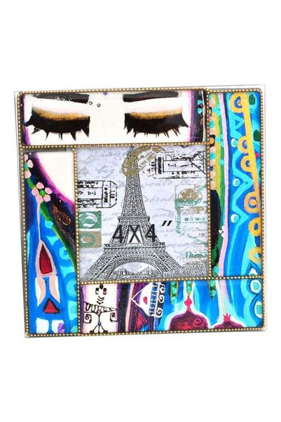 Generic Mavi Su Printed Photo Frame Blue/Beige/Black 17x17cm