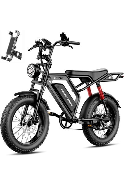 Regium V8 PRO Electric Bike – 750W Gear Hub Motor, 48V 16.6AH Battery, 50KM/H...