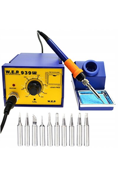 HOTAIRBRUSH HOTAIR WEP 939 75W Stație de lipit + Kit de vârfuri 900M