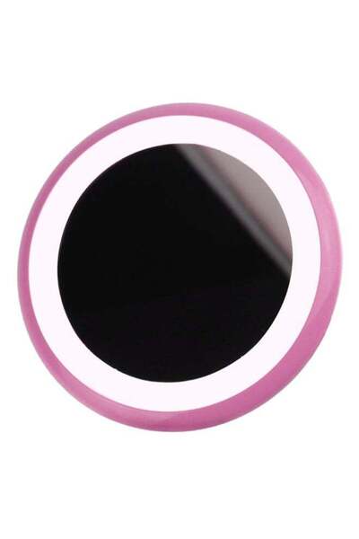 Generic Lighted Makeup Mirror Pink 21*20*30cm