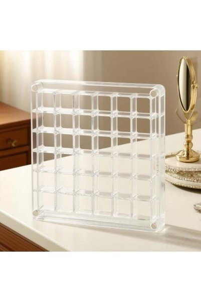 Generic 36 Grids Acrylic Display Box - Clear Shadow Box for Seashell, Rock, a...