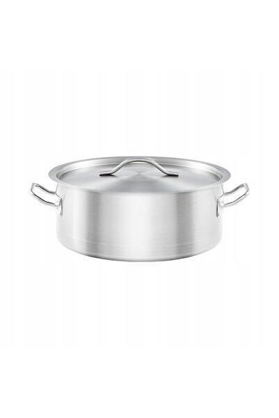 Stalgast Oală joasă cu capac din oțel, gastronomică, Ø280 mm, 5,5L, 013286