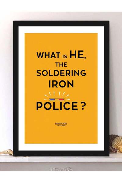 Generic Wall Posters with Soldering Iron Police Quote and Black Frame - Wall ...
