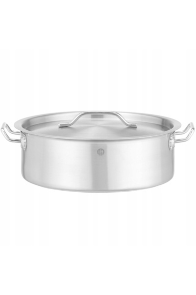 HENDI Oală rotundă joasă cu capac, capacitate 14,1 l, diametru 360 mm, 8