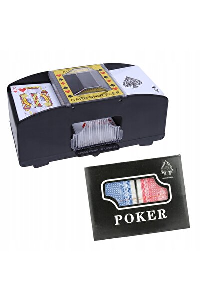 NO BRAND Aparat de amestecat cărți de poker + 2 pachete
