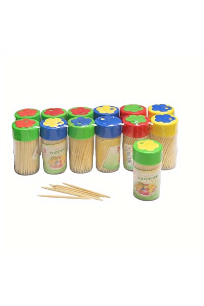 JML Scobitori de bambus de 7cm, în tub de plastic, set de 12, en gros.