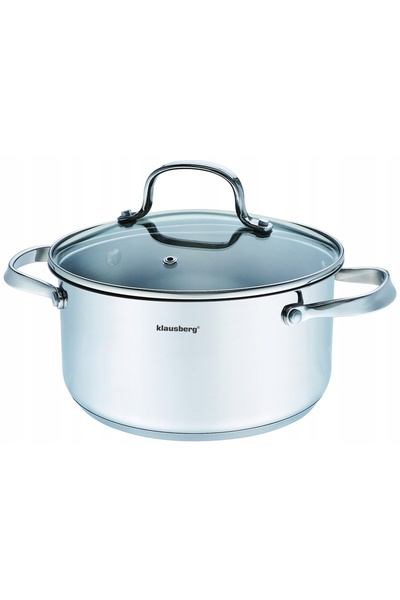 Klausberg Oală cu capac 18cm 2.5 L din oțel 18/10
