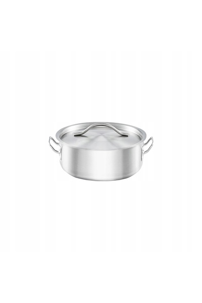 Stalgast Oală joasă cu capac, din oțel, gastronomică, Ø160 mm, 1,2L, 013166