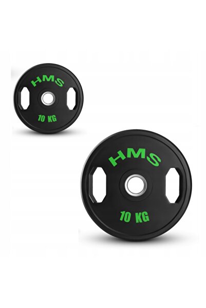 HMS Set de 2 discuri olimpice de 10 kg, din oțel, cu centru cauciucat. 51mm