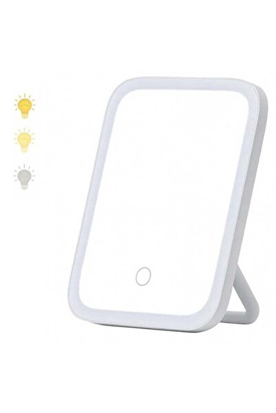 Generic 8x6 Inch Lighted Vanity Mirror, 3-Color Dimmable LED Makeup Mirror wi...