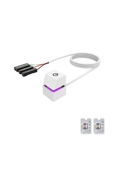 UnderShop Buton mecanic de pornire, extensie LED pentru PC, Pornit/Oprit, pen...