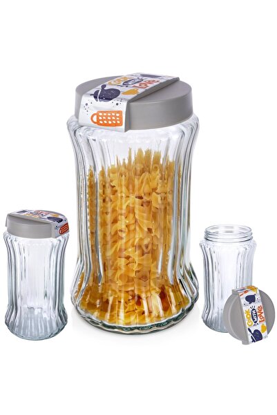 Excellent Houseware Recipient de sticlă KITCHEN pentru produse vrac, borcan p...