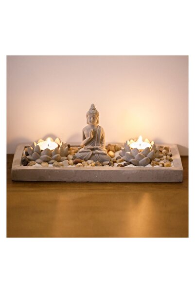 OEM Set cu Baza din Ciment Figurina Buddha și Lumânare – grupează lumânările ...