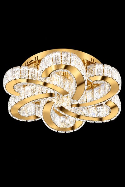 M Mediyamu Aydınlatma Modern Gold Kristal LED Sarmal Avize 50 cm 3 Renk Salon...