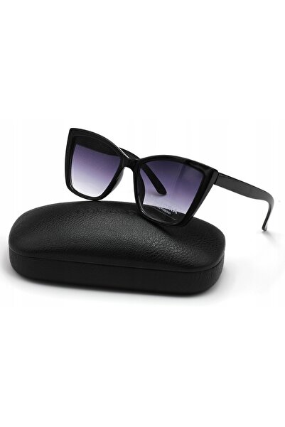 NO BRAND Ochelari de soare de damă, etui cu design umbrit
