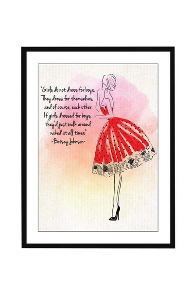 Generic Betsey Johnson Quotes Poster With Frame Multicolour 30x40cm