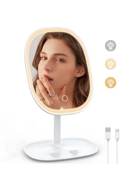 Generic Lighted Makeup Mirror, Rechargeable Double Sided Magnifying Mirror wi...