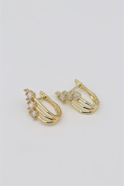 Kadın Markiz Taşlı Çelik Küpe (18mm)