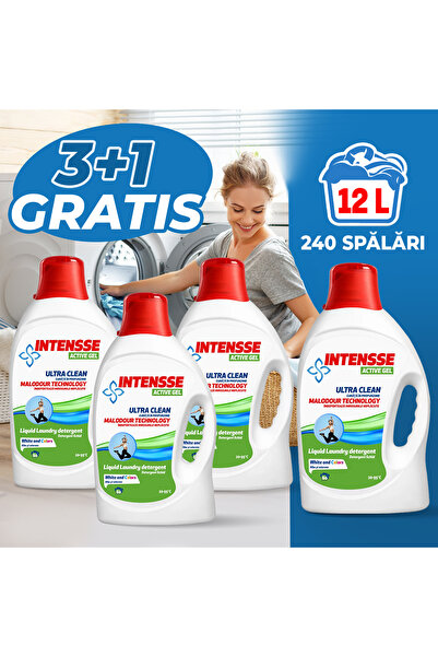 INTENSSE Senses and Scent Pachet Detergent Lichid Ultra Clean 3+1 Gratis, 240...