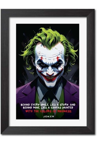 Generic TenorArts Joker Poster with Quotes Comics Photo Frame Painting With B...