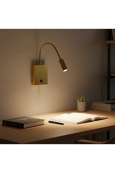 Generic Brand أبليك جداري مودرن ذهبي زيتي LED 3 واط إضاءة صفراء WA/E6634/CR+WW