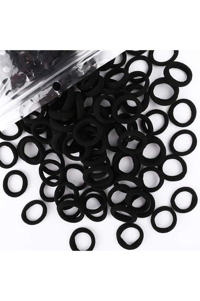 BAOLI 200PCS Black Baby Hair Bands – Mini Seamless Toddler Hair Ties – Soft T...