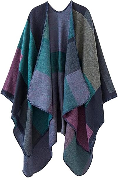 GENERAL Women's Shawl Wraps Open Front Poncho Cape Oversized Sweaters Casual ...