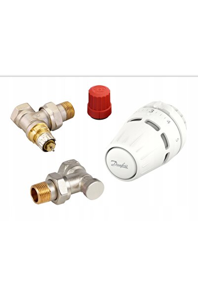 DANFOSS Set termostatic unghiular 1/2 cu robinete + cap de încălzire complet,...