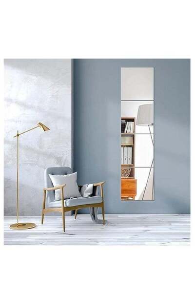 Generic Full Length Wall Mirror Tiles, 4Pcs Frameless Wall Mirror Set, Make U...