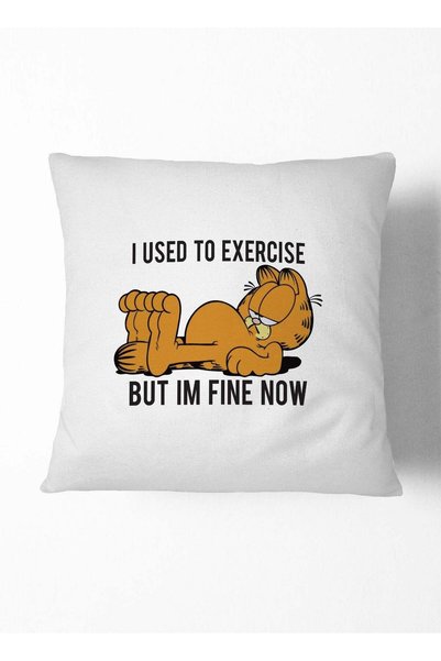 Generic Decorative Cushion No Gym Life Funny Garfield Couch Cushion
