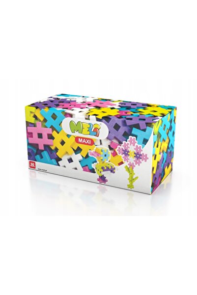 meli Set de jucării tip puzzle cu blocuri mari de construcție, Maxi Roz, 50 d...