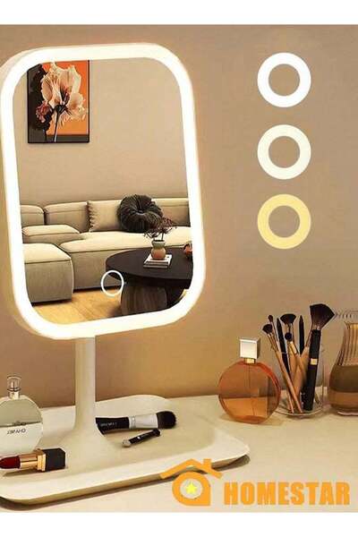 Generic LED Makeup Mirror with 3 Lighting Modes – Touch Control, Foldable and...