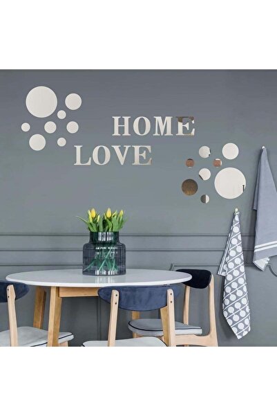 Generic 26 PCS Acrylic 3D Mirror Wall Stickers - HOME LOVE Decals for Home Decor
