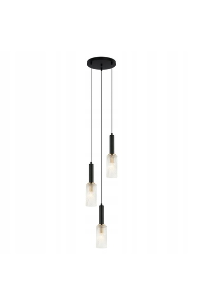 Italux Lampă suspendată PEROLA PND-43309-3 BK+BR