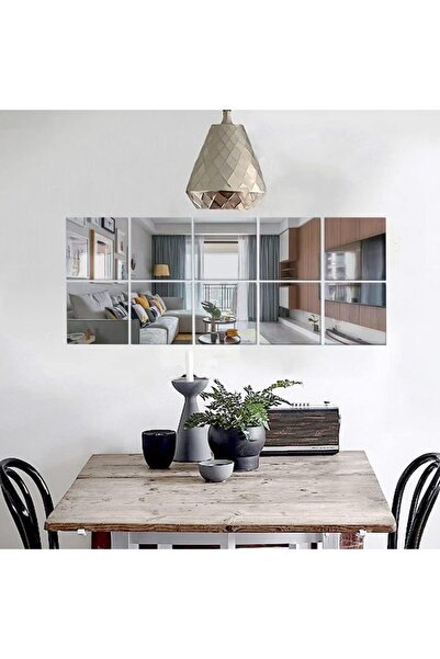 Generic SSyang Square Acrylic Mirror Sticker Sheet - Pack of 10 Removable Wal...