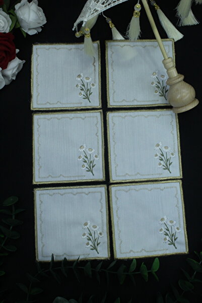 ZORENSA Set of 6 Coffee Side Presentation Napkins - Stylish Cocktail Napkins ...