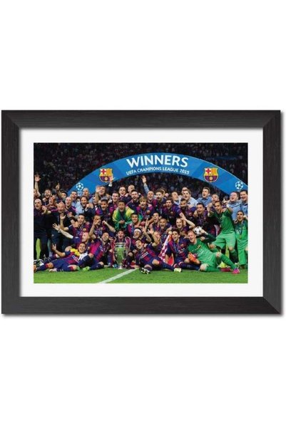 Generic TenorArts FC Barcelona UCL 2015 Moments Laminated Poster Framed Paint...