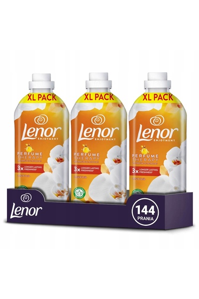 lenor Kit Detergent Lichid de Rufe Catifelant cu Orhidee și Vanilie, 144 Spăl...