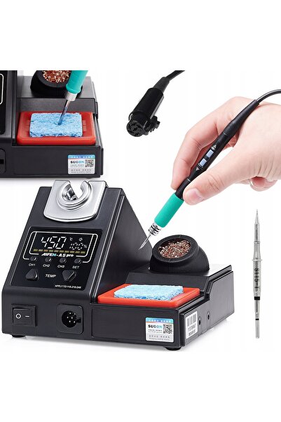 TECHREBAL Stație de lipit Fier de lipit Colier 160W AIFEN A5 PRO+ Vârf T115 C115