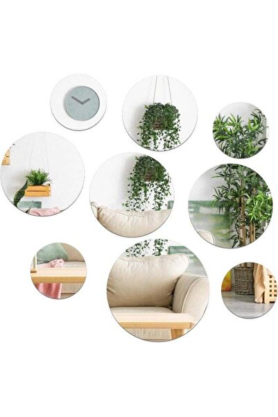Generic TPGP Pack Of 9 Mirror Stickers, Self-Adhesive Mirror, Small Round Mir...
