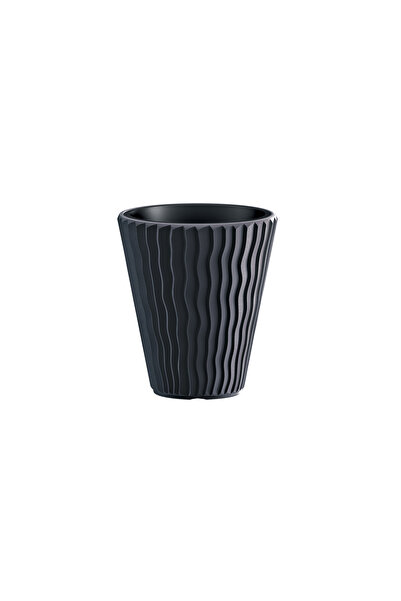 Prosperplast Ghiveci din plastic negru-gri 29,7 cm x 29,7 x 33 cm
