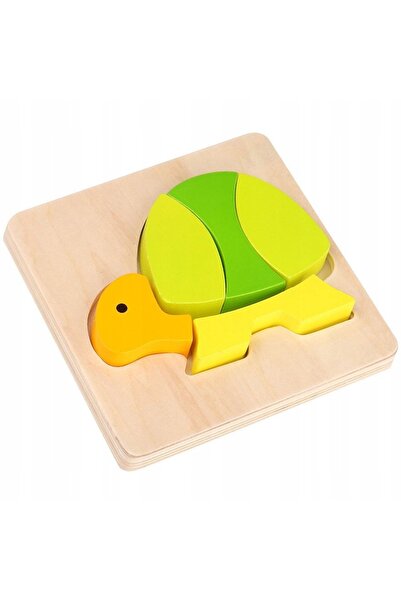 Tooky Toy Puzzle Puzzle Blocuri groase Broască țestoasă 5 el.