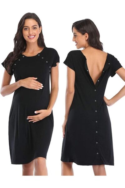 GENERAL Women's Maternity 3 in 1 Delivery Labor Nursing Nightgown Hospital Go...