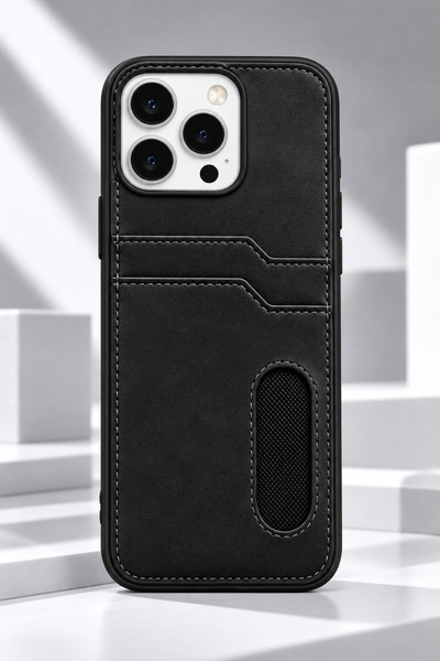 Genel Markalar İphone 14 Pro Uyumlu Retro Kartlıklı Deri Kılıf