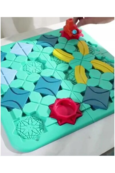 burgkidz Joc logic, joc de societate, labirint, drumuri, puzzle cu blocuri, p...