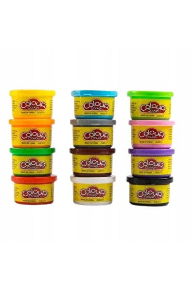 NO BRAND Set de plastilină cu accesorii, 12 tuburi colorate