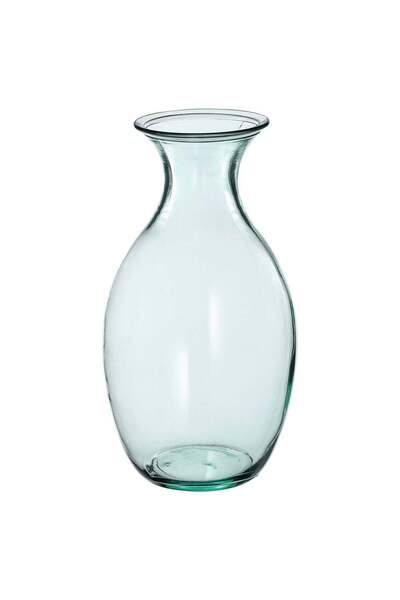 Generic Glass Vase with Tapered Neck, Green, 15 cm Diameter x 28 cm High